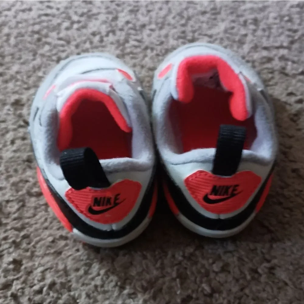 Nike Air Max 90 OG Crib Sneakers DC8323-100 White/Black-Cool Grey Sz 3C PREOWNED